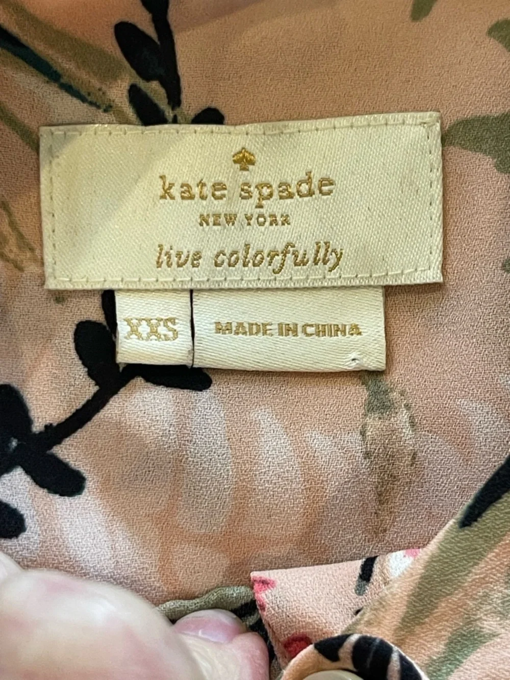 Kate Spade Botanical Floral Ruffle Collar Button-Front Blouse - Pink, Size XXS